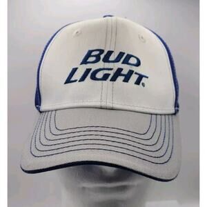 BUD LIGHT BUDWEISER ANHEUSER BUSCH BEER TRUCKER SNAP‎ BACK HAT CAP NWOT